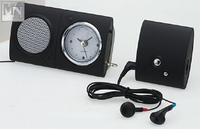 Werbeartikel Tischradio FM Scanradio mit Uhr